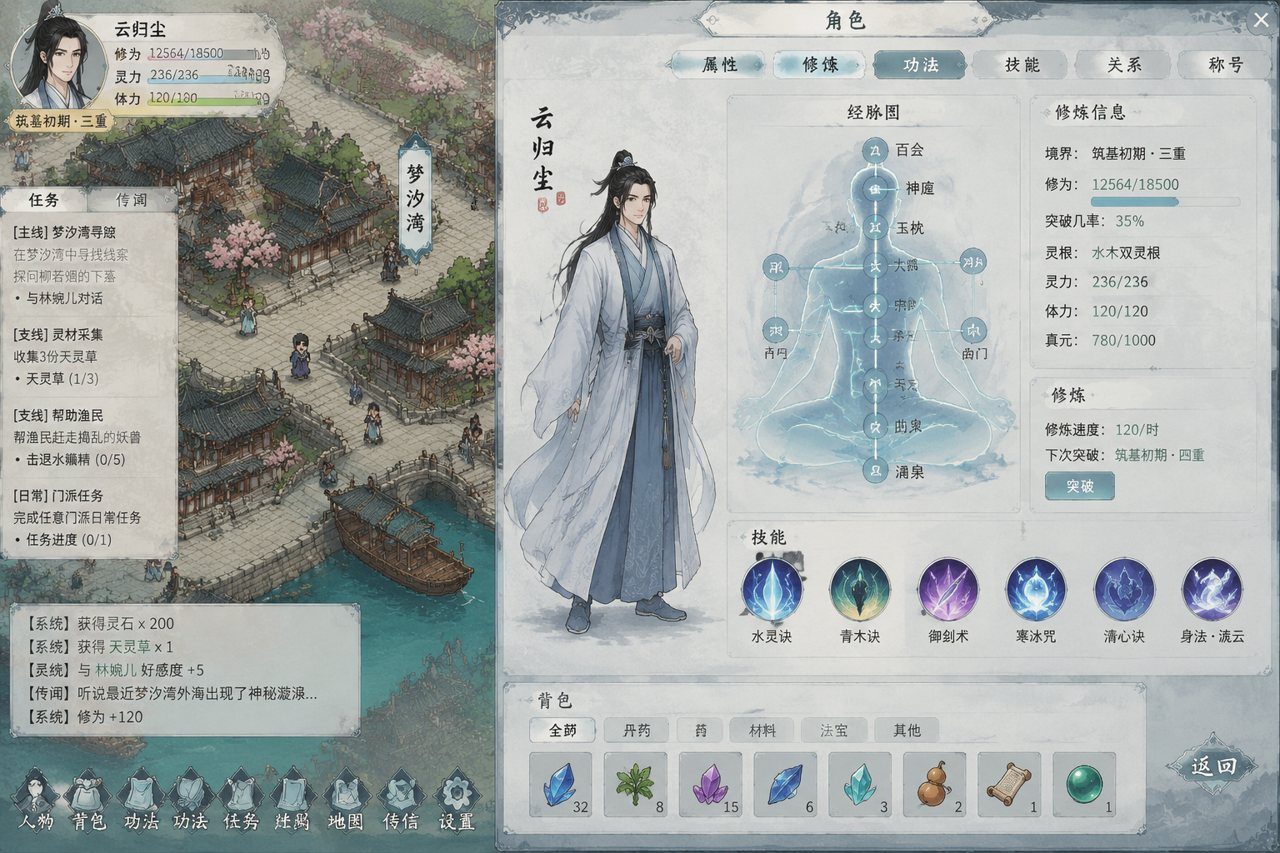 谪仙索欢录 梦汐湾 实机截图 6
